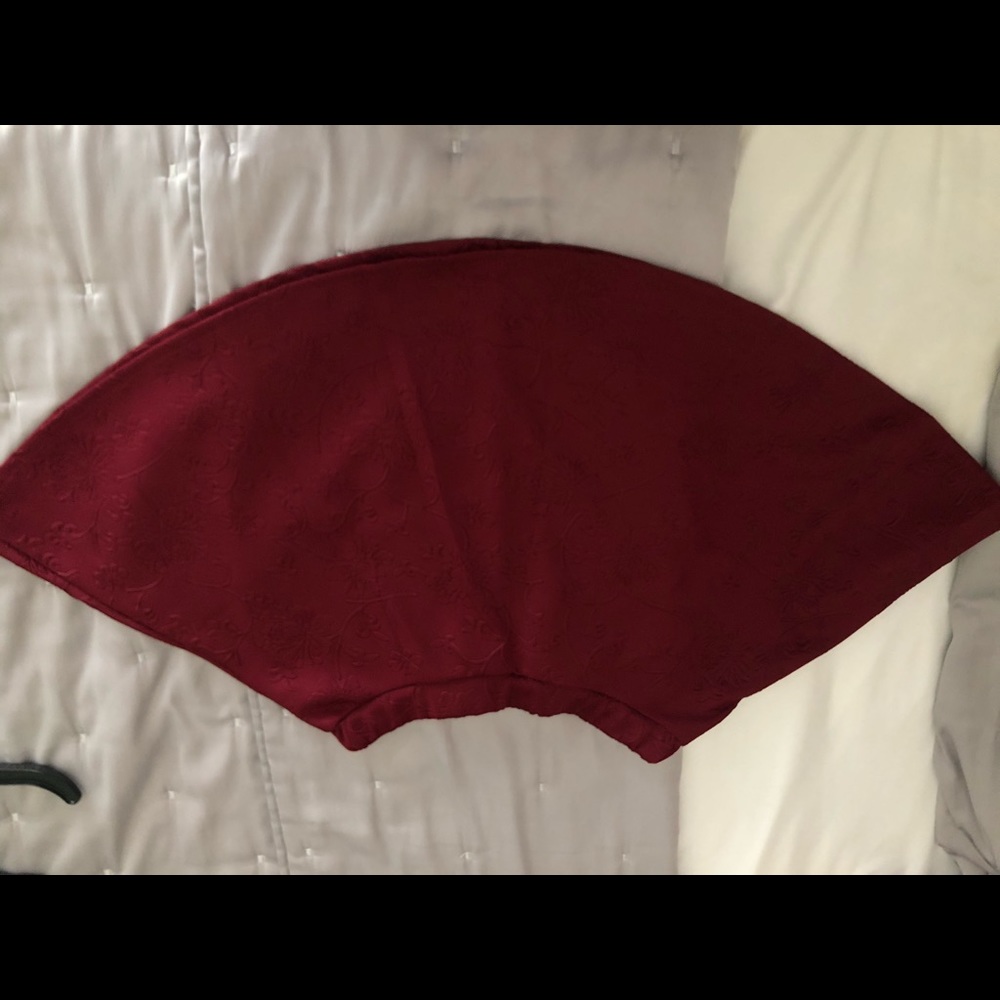 Red mini skirt
